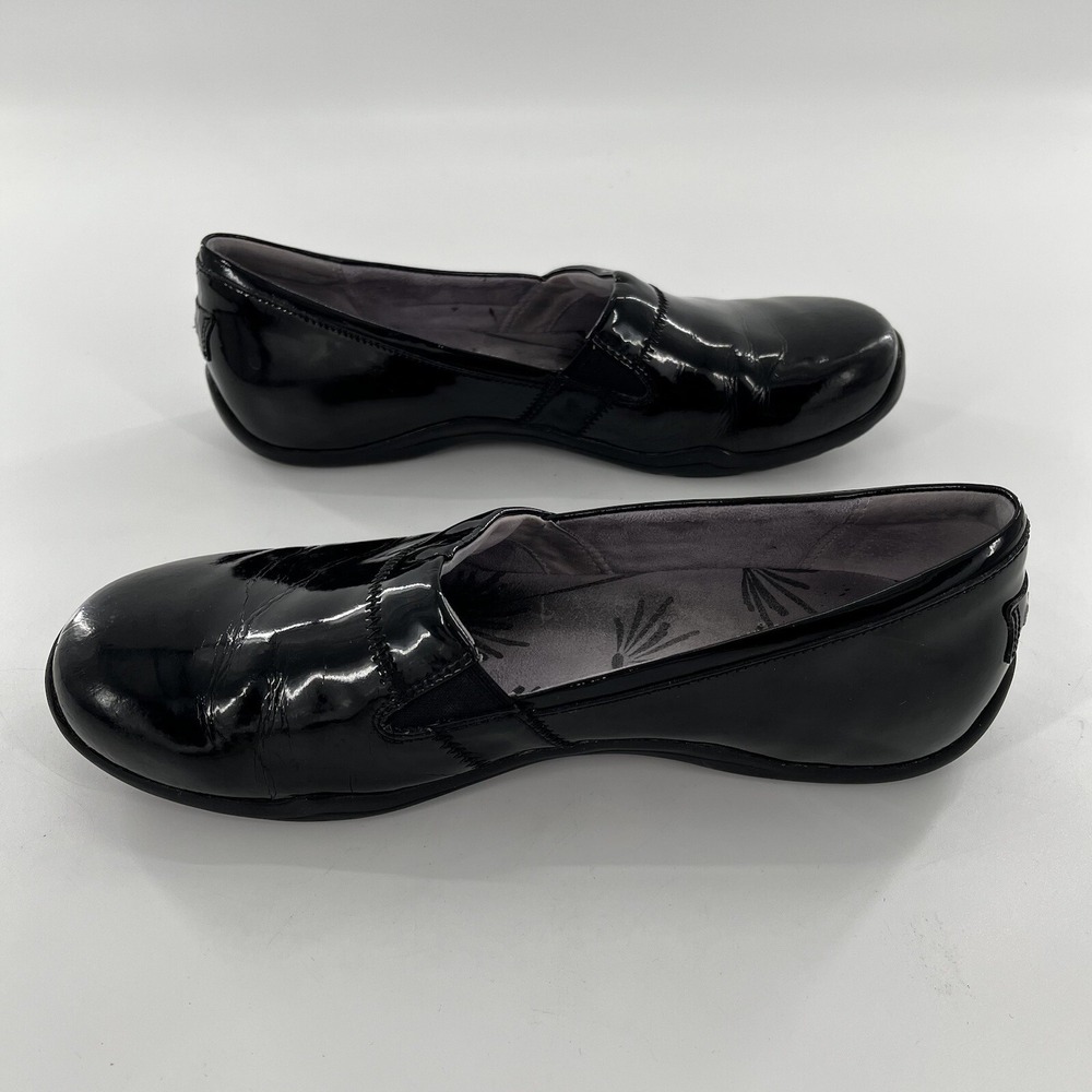 Ahnu Loafers Womens US 11 EU 42 Black Patent Leather Flat Comfort Slip On - Picture 14 of 15